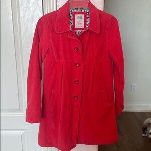 Boden Vibrant Red Corduroy Jacket